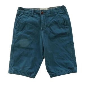 Hollister Mens Cotton Navy Blue Cali Longboard Fit Khaki Shorts Tag 28 Fits 30